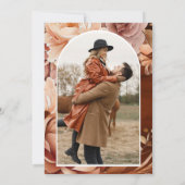 Save The Date Terracotta Floral Grange Bois Mariage photo (Dos)