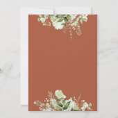 Save The Date Terracotta Floral Greenery String Mariage (Dos)