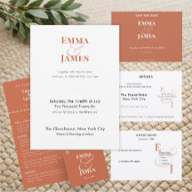 Terracotta inversé Ampersand Mariage | Sauvegarder