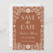 Save The Date Terracotta Mexican Wedding (Devant)