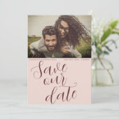 Save The Date Terracotta moderne Économisez Notre Date Mariage (Debout devant)