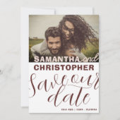 Save The Date Terracotta moderne Économisez Notre Date Mariage (Devant)