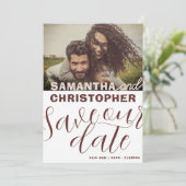 Save The Date Terracotta moderne Économisez Notre Date Mariage (Debout devant)