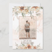 Save The Date Terracotta Pampas Mariage PHOTO Grass Enregistrer  (Devant)