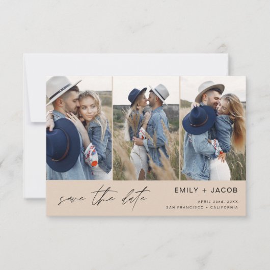 Save The Date Terracotta QR Code moderne Enregistrer la date 4 P (Devant)