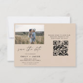 Save The Date Terracotta QR Code moderne Enregistrer la date 4 P (Dos)