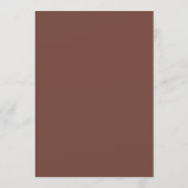 Save The Date Terracotta Rouille Fleurs Bohème Mariage Automnal (Dos)