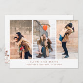Save The Date Terracotta Rustic Floral Fall Fleur sauvage Photo (Devant / Derrière)