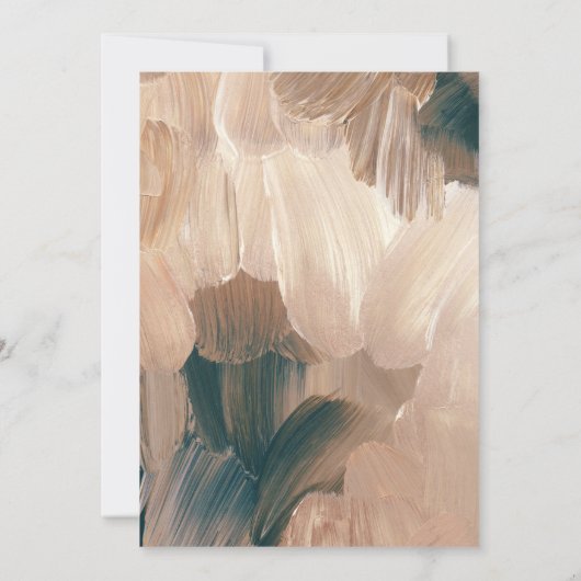 Save The Date Terracotta turquoise peint moderne design mariage  (Dos)