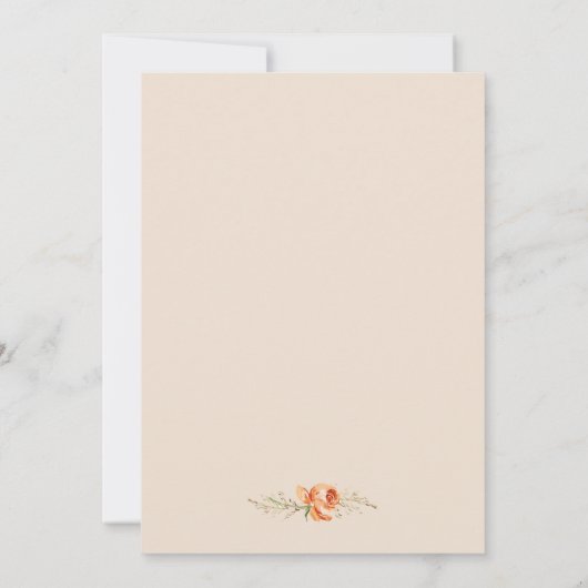 Save The Date Terre cuite Bohème Fleurs d'automne Orange Brûlé M (Dos)