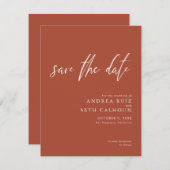 Save The Date Terre cuite moderne (Devant / Derrière)