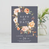 Save The Date Terre rustique | Purple Enregistrer la date de l'a (Debout devant)