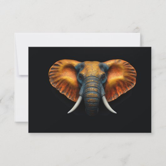 Save The Date Tête d'éléphant d'Afrique (Devant)