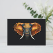 Save The Date Tête d'éléphant d'Afrique (Debout devant)