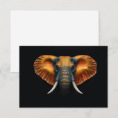 Save The Date Tête d'éléphant d'Afrique (Devant / Derrière)