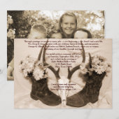 Save The Date Texan Enregistrer la date à moindre coût (Devant / Derrière)