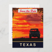 Save The Date Texas, Camionnette roulant sur Sunset, (Devant / Derrière)