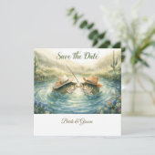 Save The Date Texas Pêche Mariage Date à retenir (Debout devant)