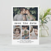 Save The Date Texte de machine à écrire simple Enregistrer la da (Debout devant)
