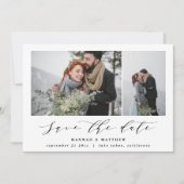Save The Date Texte de script photo élégant mariage moderne (Devant)