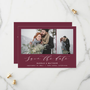 Save The Date Texte de script photo élégant mariage moderne