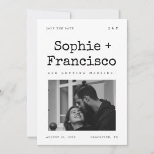 Save The Date Texte de style machine à écrire rétro Photo de mar