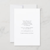 Save The Date Texte et photo élégants classiques | Mariage moder (Dos)