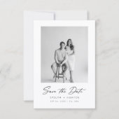 Save The Date Texte et photo élégants classiques | Mariage moder (Devant)