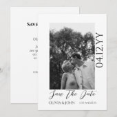Save The Date Texte et photo élégants et simples | (Devant / Derrière)