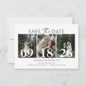 Save The Date Texte et Photo Élégants et Simples | Mariage (Devant)
