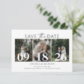 Save The Date Texte et Photo Élégants et Simples | Mariage (Debout devant)