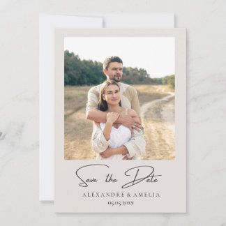 Save The Date Texte et photo simple et élégant | Enregistrer La 