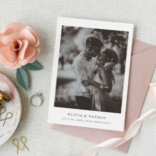 Save The Date Texte et photo simple et élégant MARIAGE