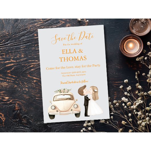 Save The Date Texte moderne de souci mignon
