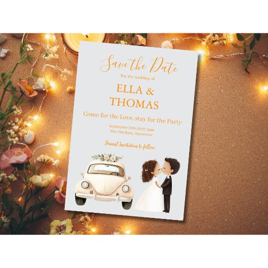Save The Date Texte moderne de souci mignon