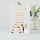Save The Date Texte moderne de souci mignon (Debout devant)