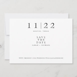 Save The Date Texte moderne simple Mariage uniquement horizontal