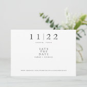 Save The Date Texte moderne simple Mariage uniquement horizontal (Debout devant)