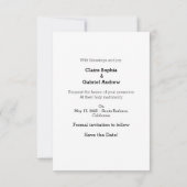 Save The Date Texte religieux élégant simple, Photo Enregistrer  (Dos)