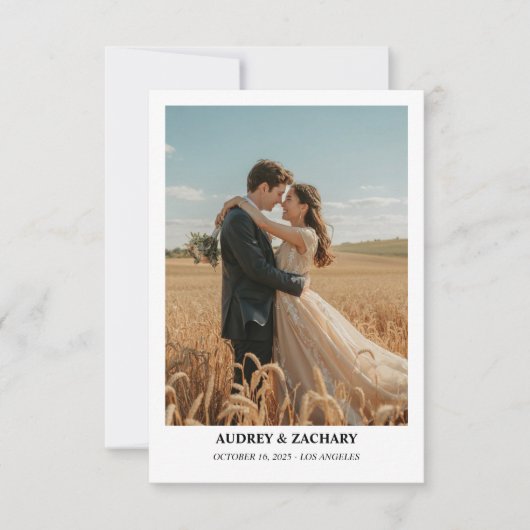 Save The Date Texte romantique et émotionnel, Photo Enregistrer  (Devant)