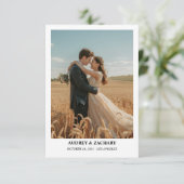 Save The Date Texte romantique et émotionnel, Photo Enregistrer  (Debout devant)