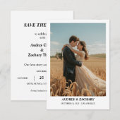 Save The Date Texte romantique et émotionnel, Photo Enregistrer  (Devant / Derrière)