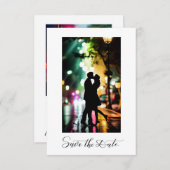 Save The Date Texte romantique simple et élégant Photo Script no (Devant / Derrière)