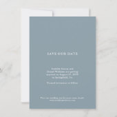 Save The Date Texte Simple Élégant Photo Mariage (Dos)
