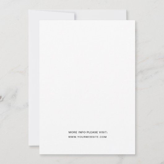 Save The Date Texte simple et photo Mariage enregistrer la date (Dos)