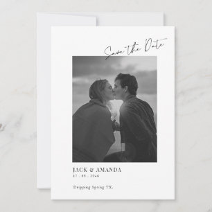 Save The Date Texte simple et photo Mariage enregistrer la date
