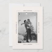 Save The Date Texte simple et photo Mariage enregistrer la date (Devant)