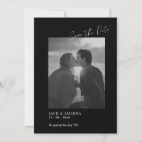 Texte simple et photo Mariage enregistrer la date