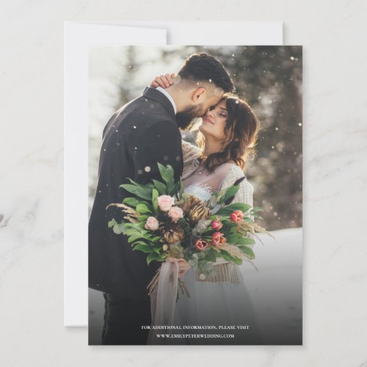 Save The Date Texte superposer 2 Photos Mariage Enregistrer la d (Dos)