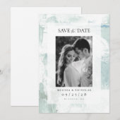 Save The Date Texture de peinture photo (Devant / Derrière)